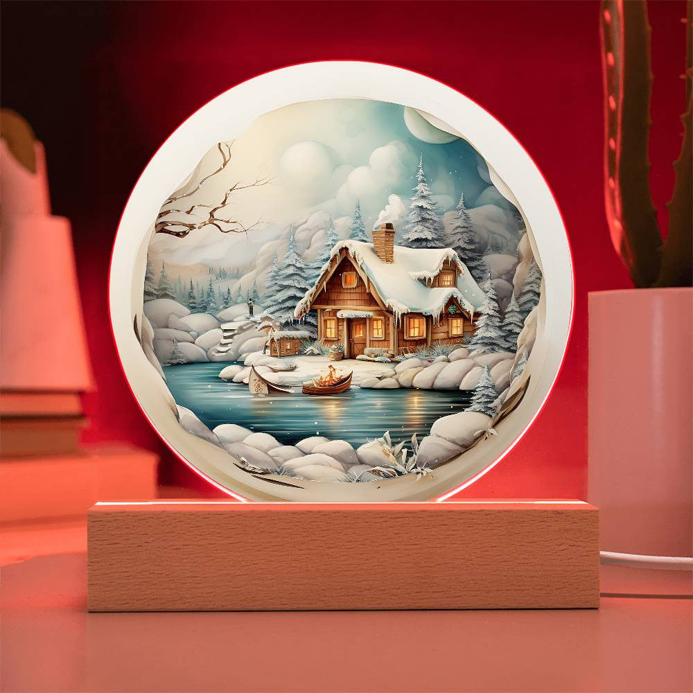 3D Winter Scenery Plaque and Ornament