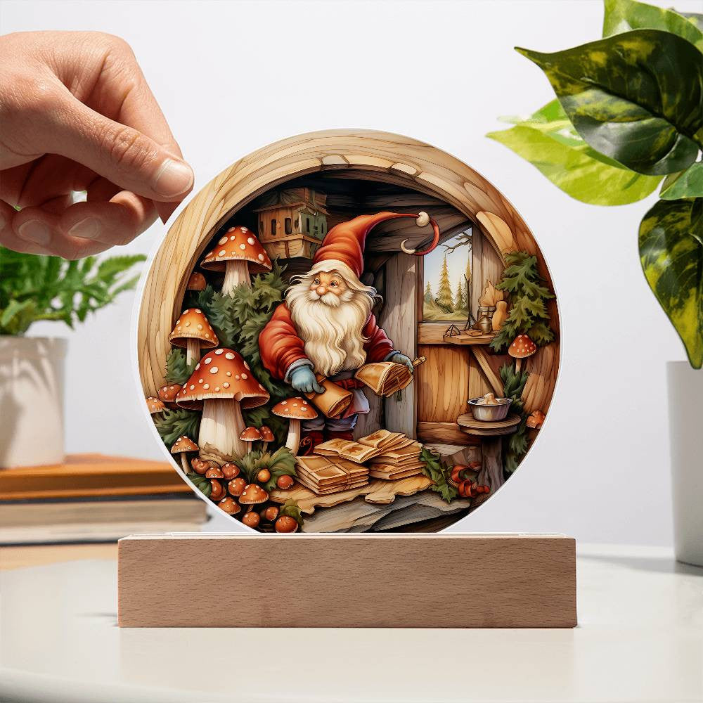 3D Christmas Gnome Plaque and Ornament