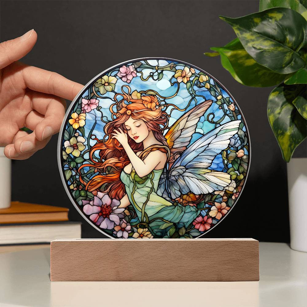 Fairy Stained Glass Style Custom Night Light