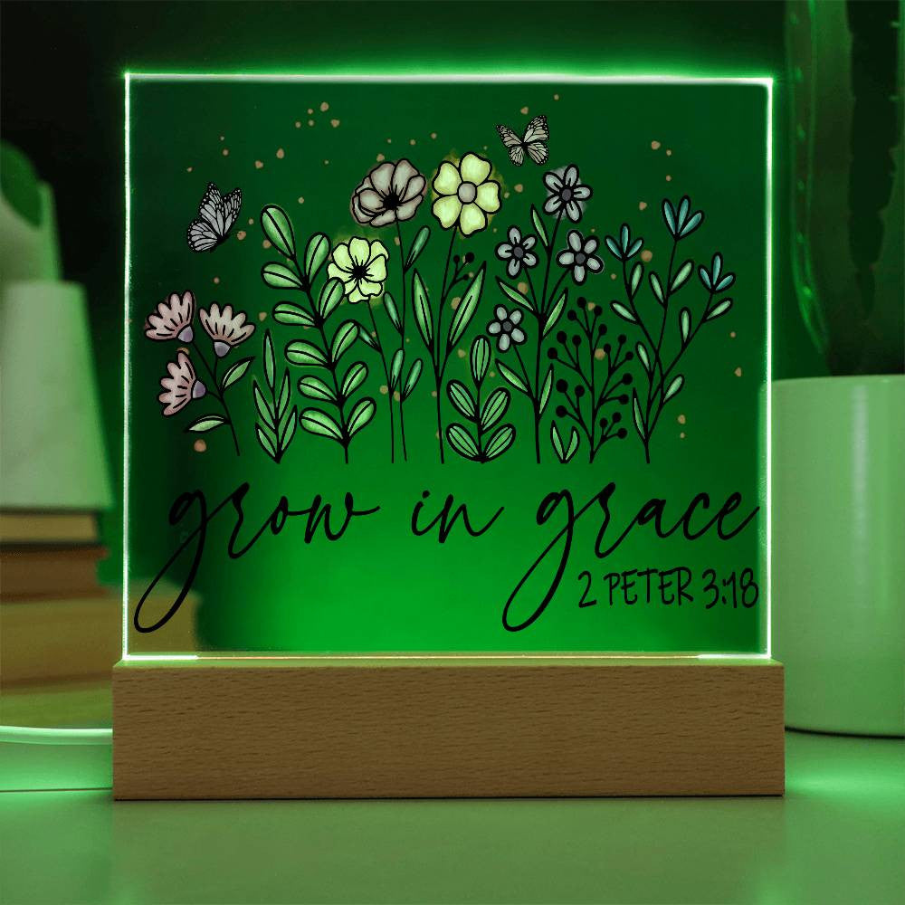Floral Bible Verse Acrylic Plaque