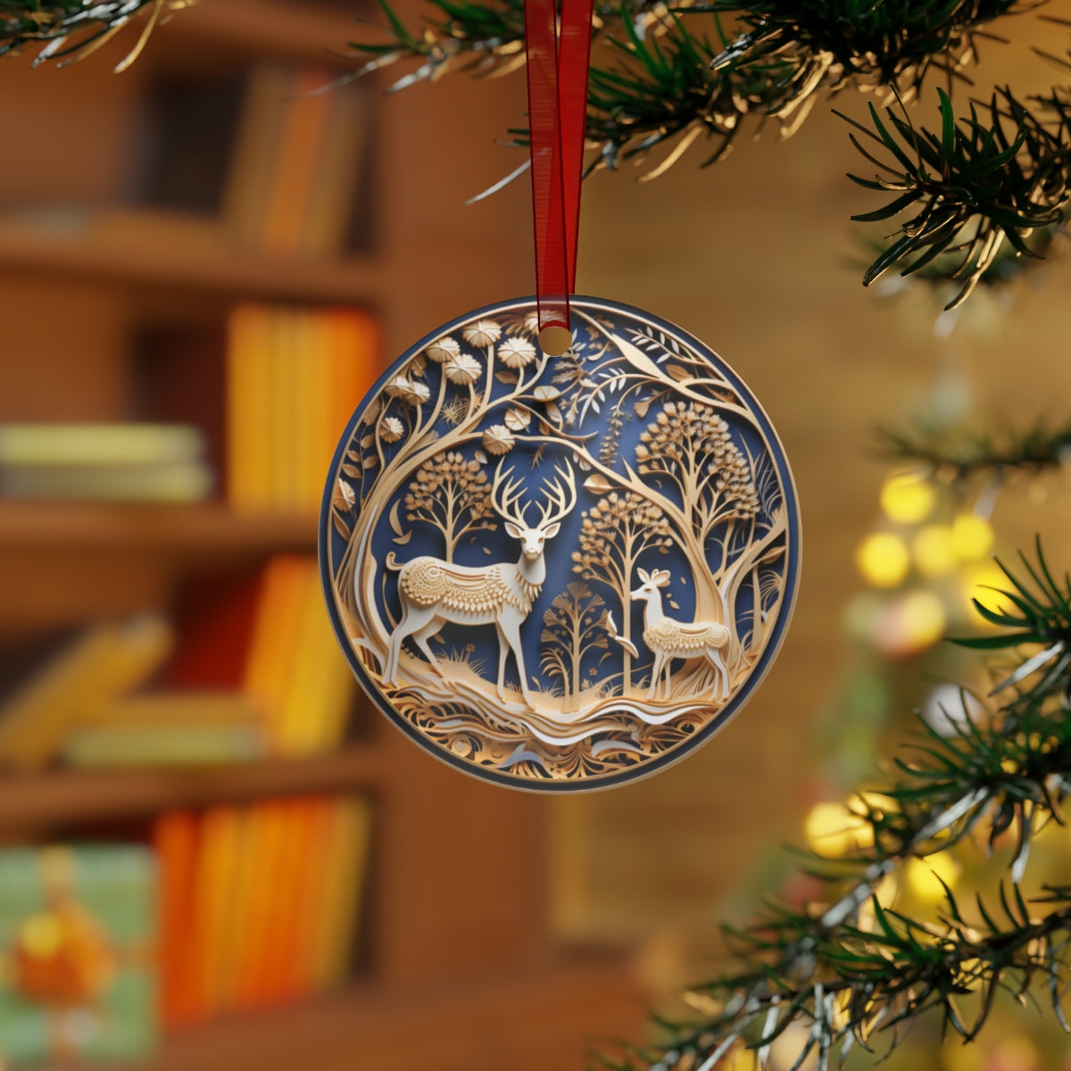 3D Reindeer LED Plaque or Double Sided Ornament