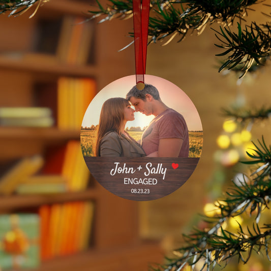 Engagement Picture Ornament