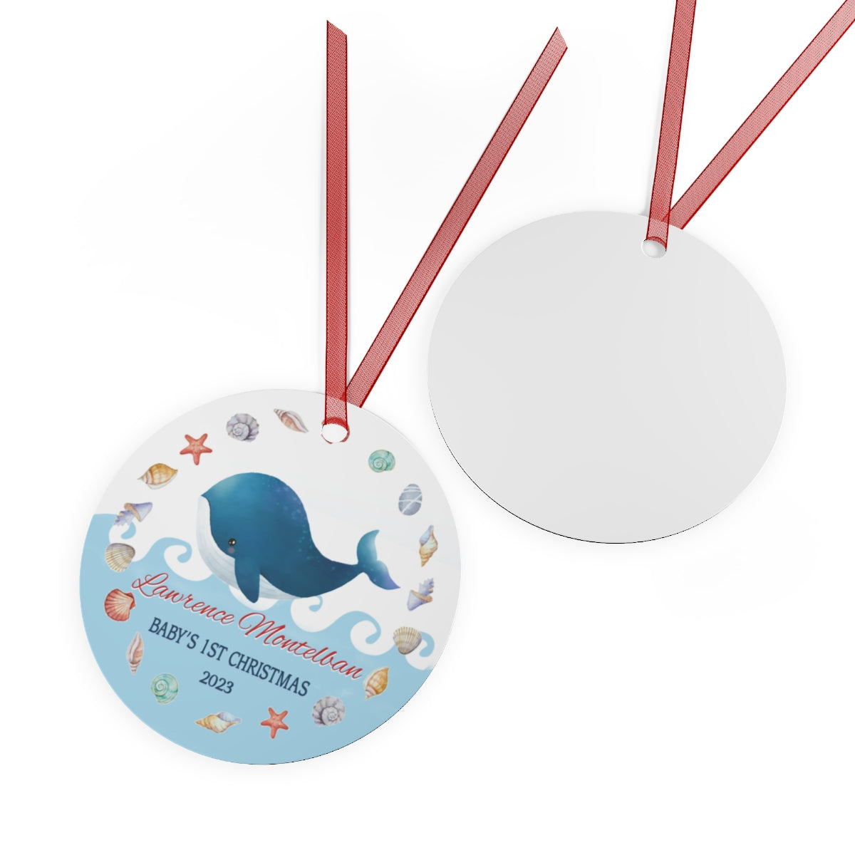 Baby's First Christmas Whale Ornament