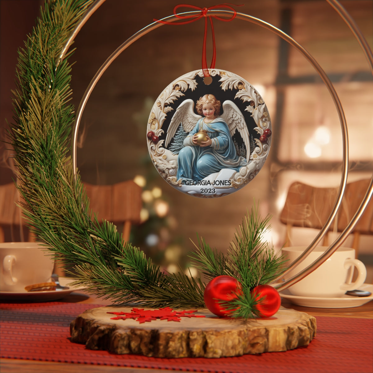 Personalized 3D Angel Ornament