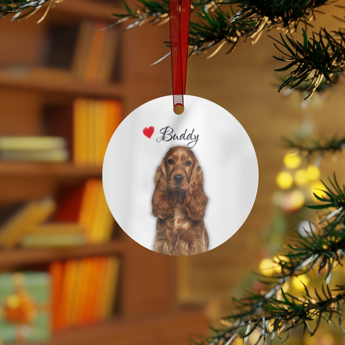 Personalized Pet Ornament with Pet's Photo + Name