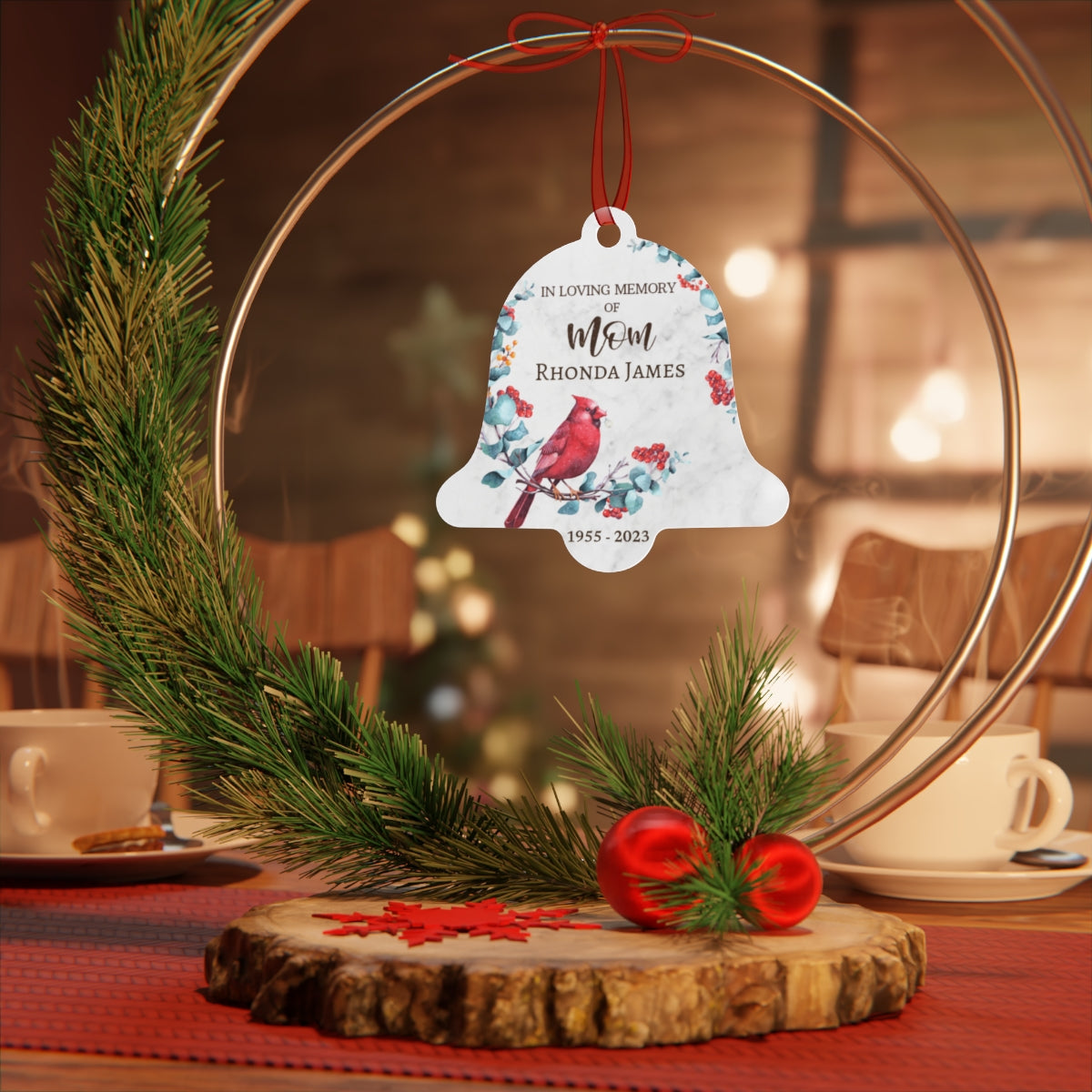 Mom Cardinal In Remembrance Ornament