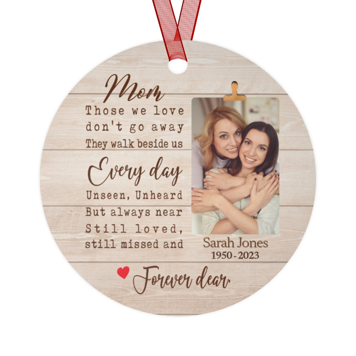 Personalized Mom In Remembrance Ornament