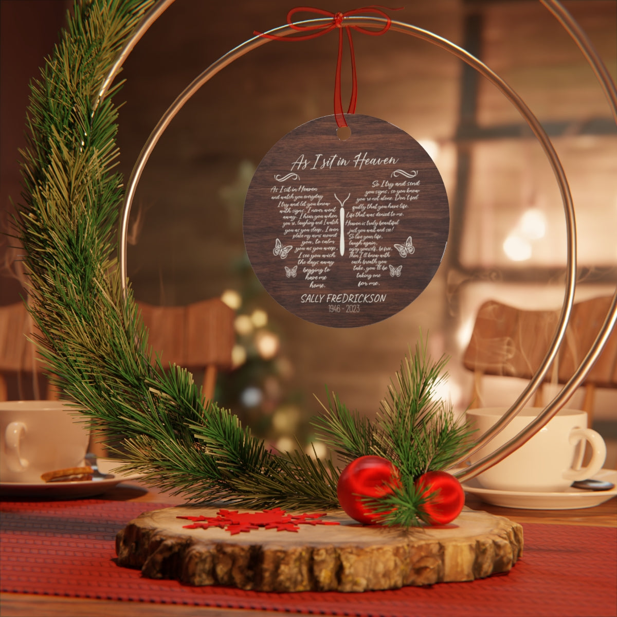 As I Sit in Heaven Ornament