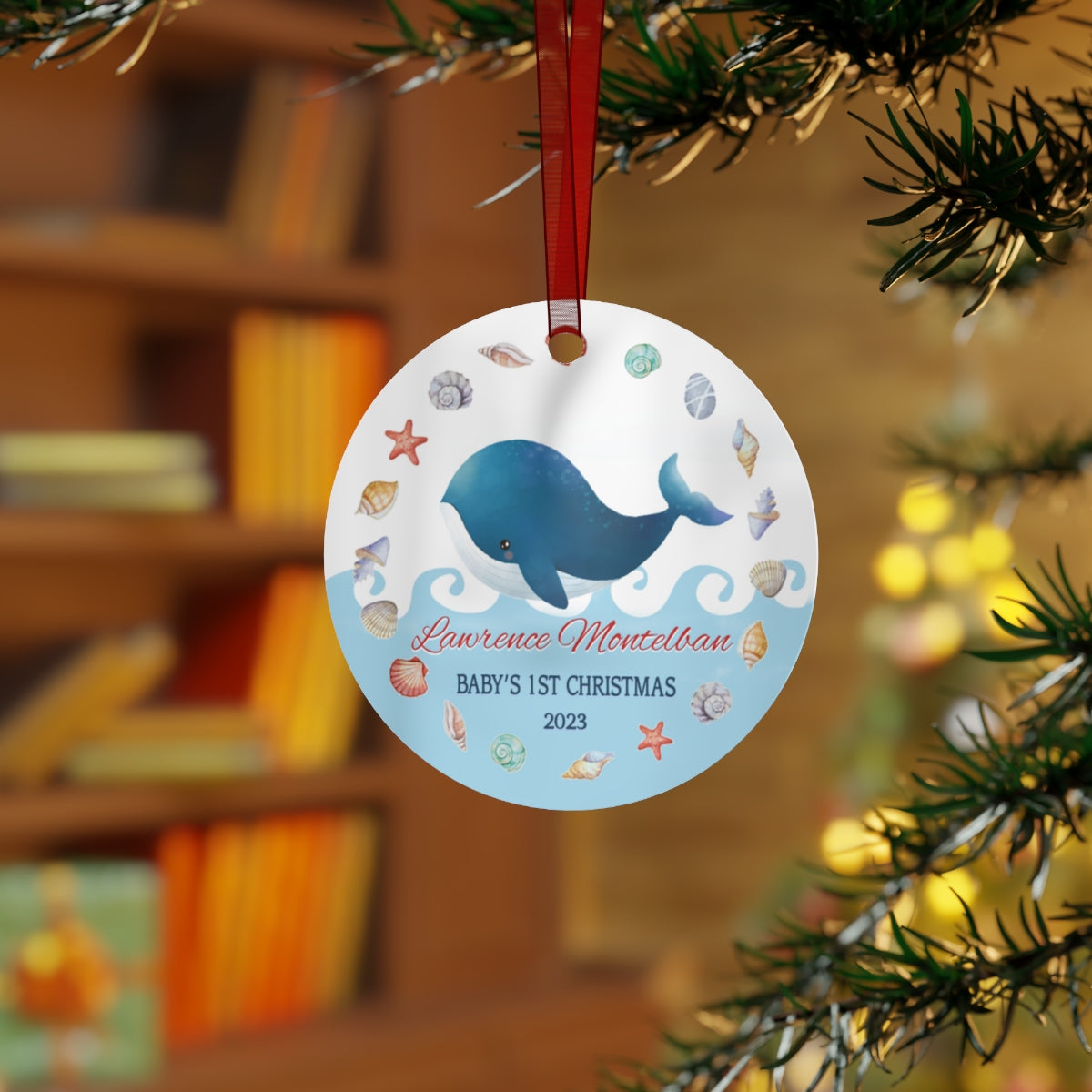 Baby's First Christmas Whale Ornament