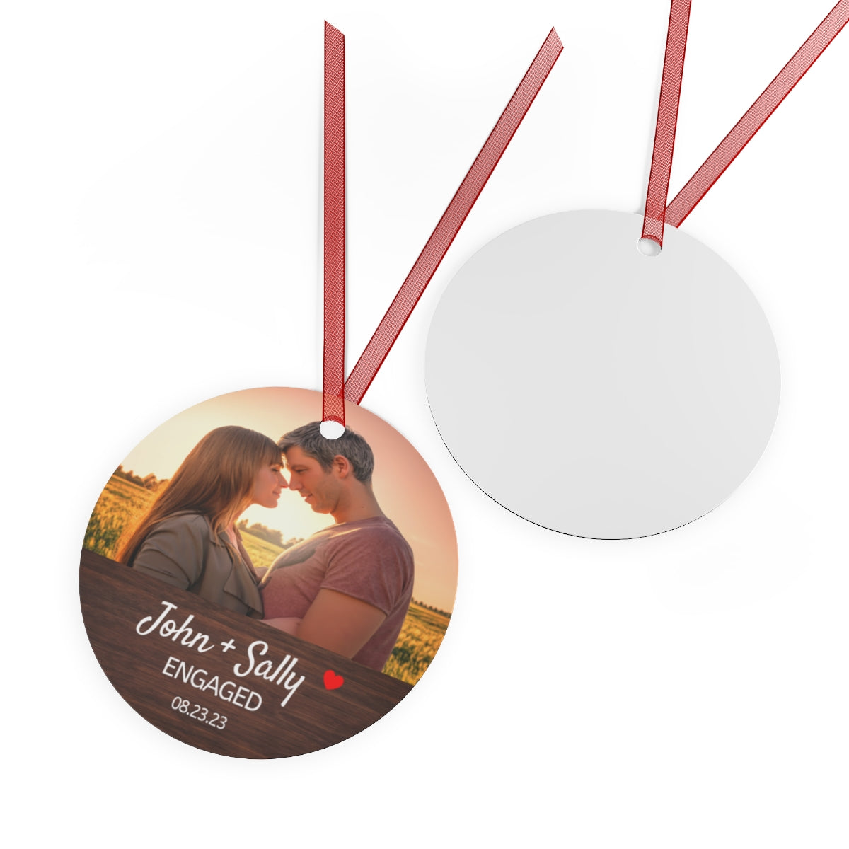 Engagement Picture Ornament