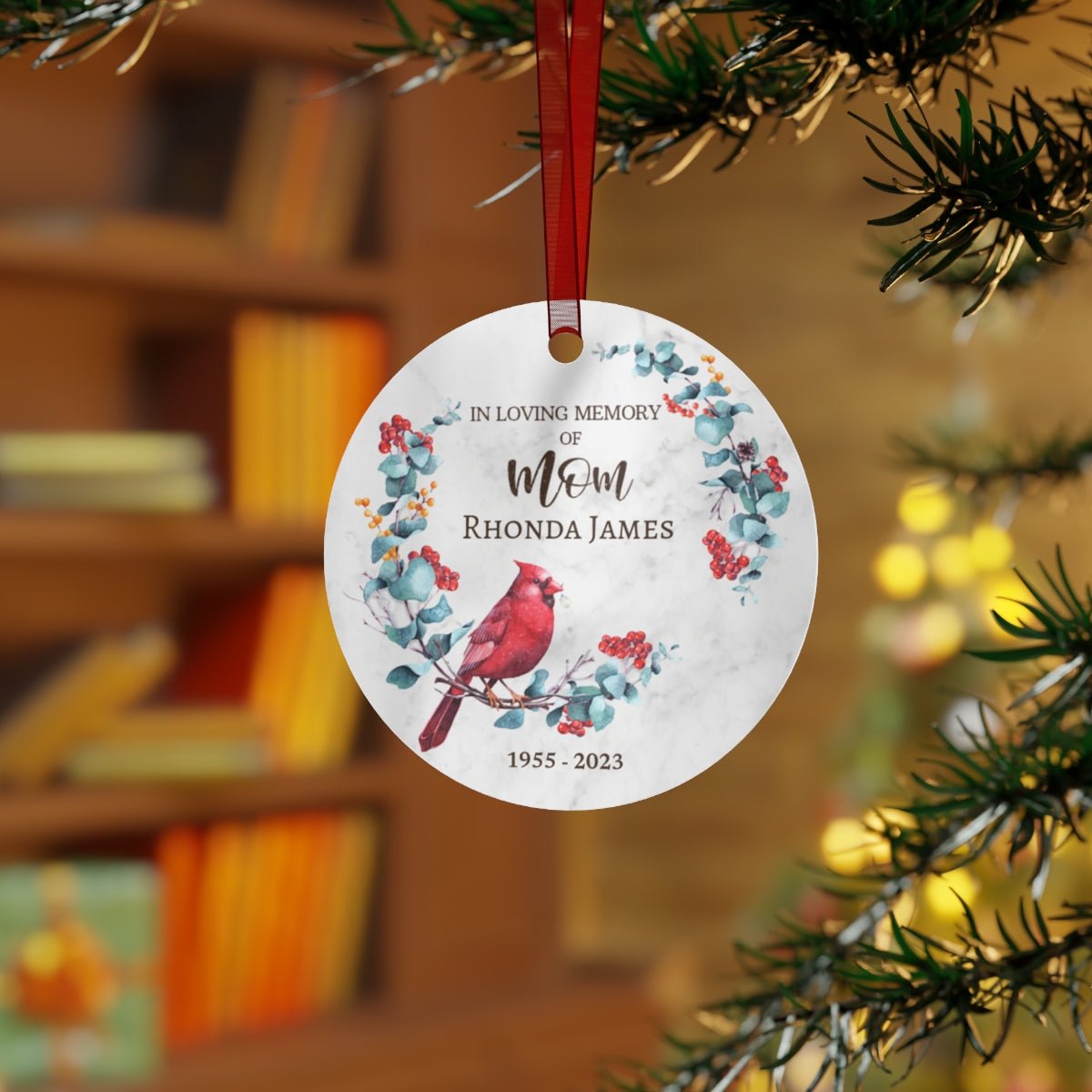 Mom Cardinal In Remembrance Ornament