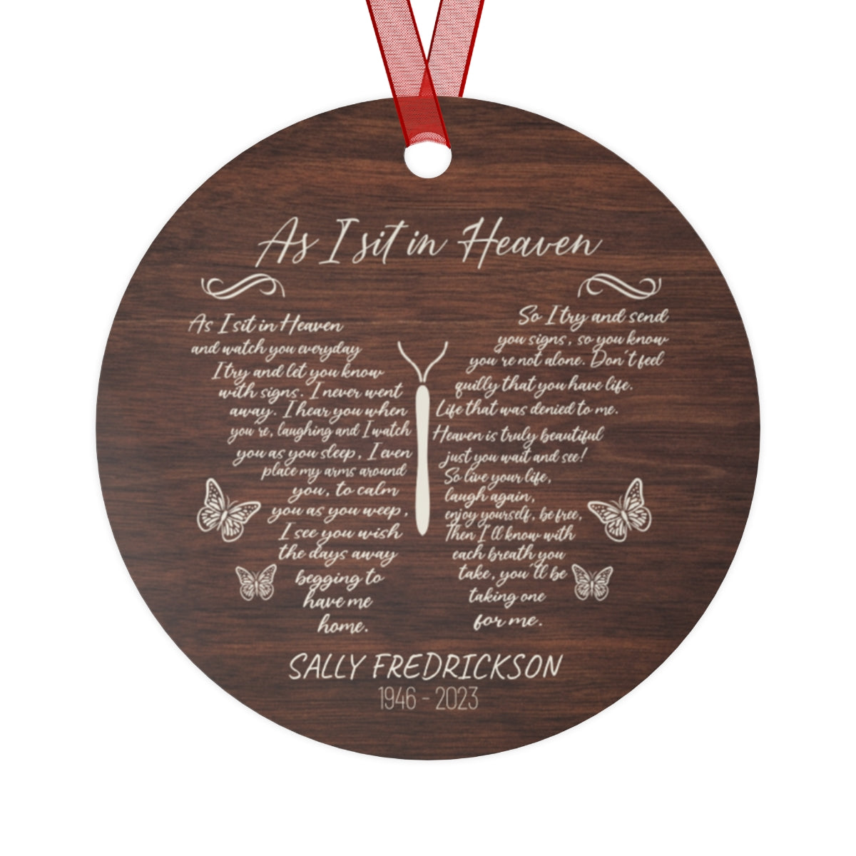 As I Sit in Heaven Ornament