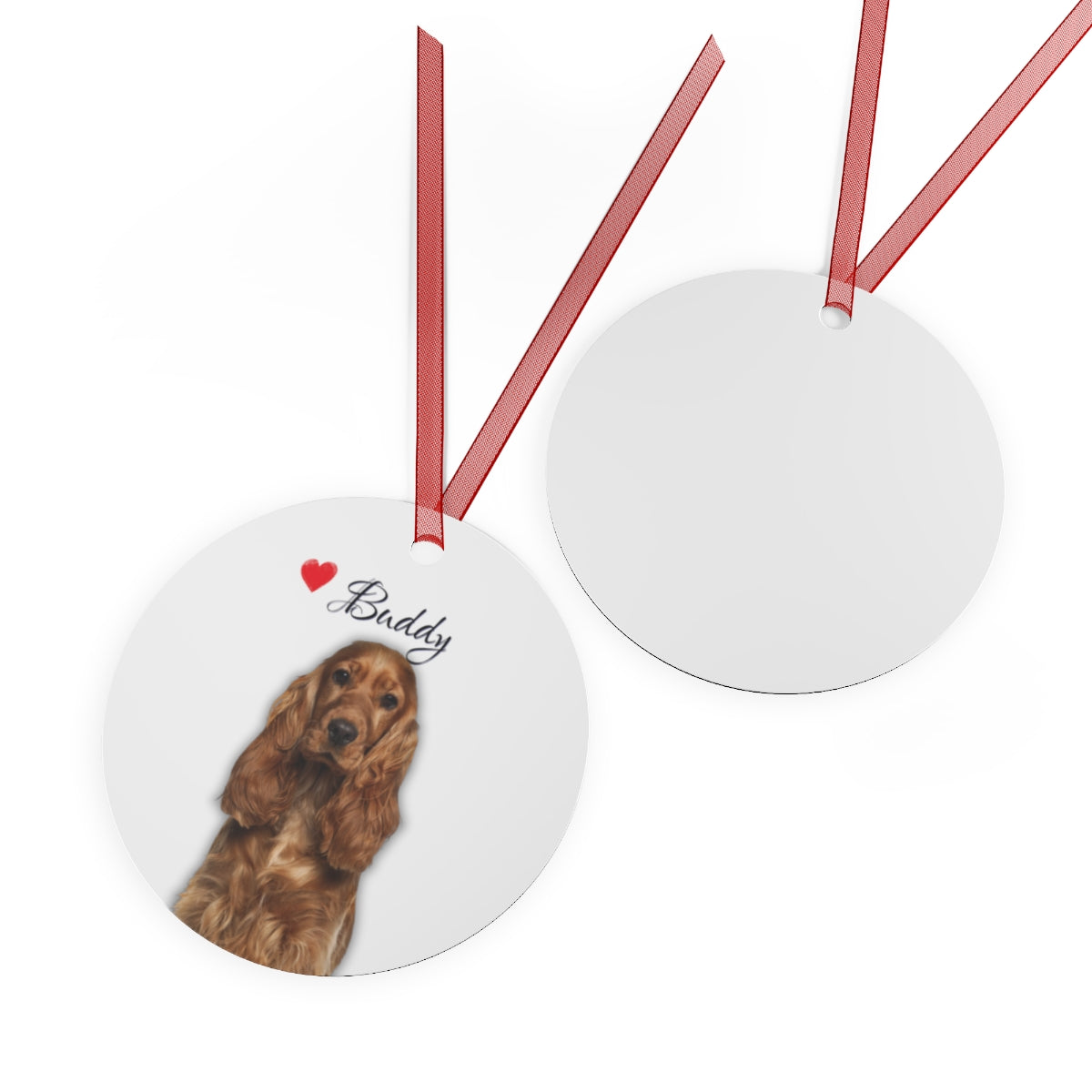 Personalized Pet Ornament with Pet's Photo + Name