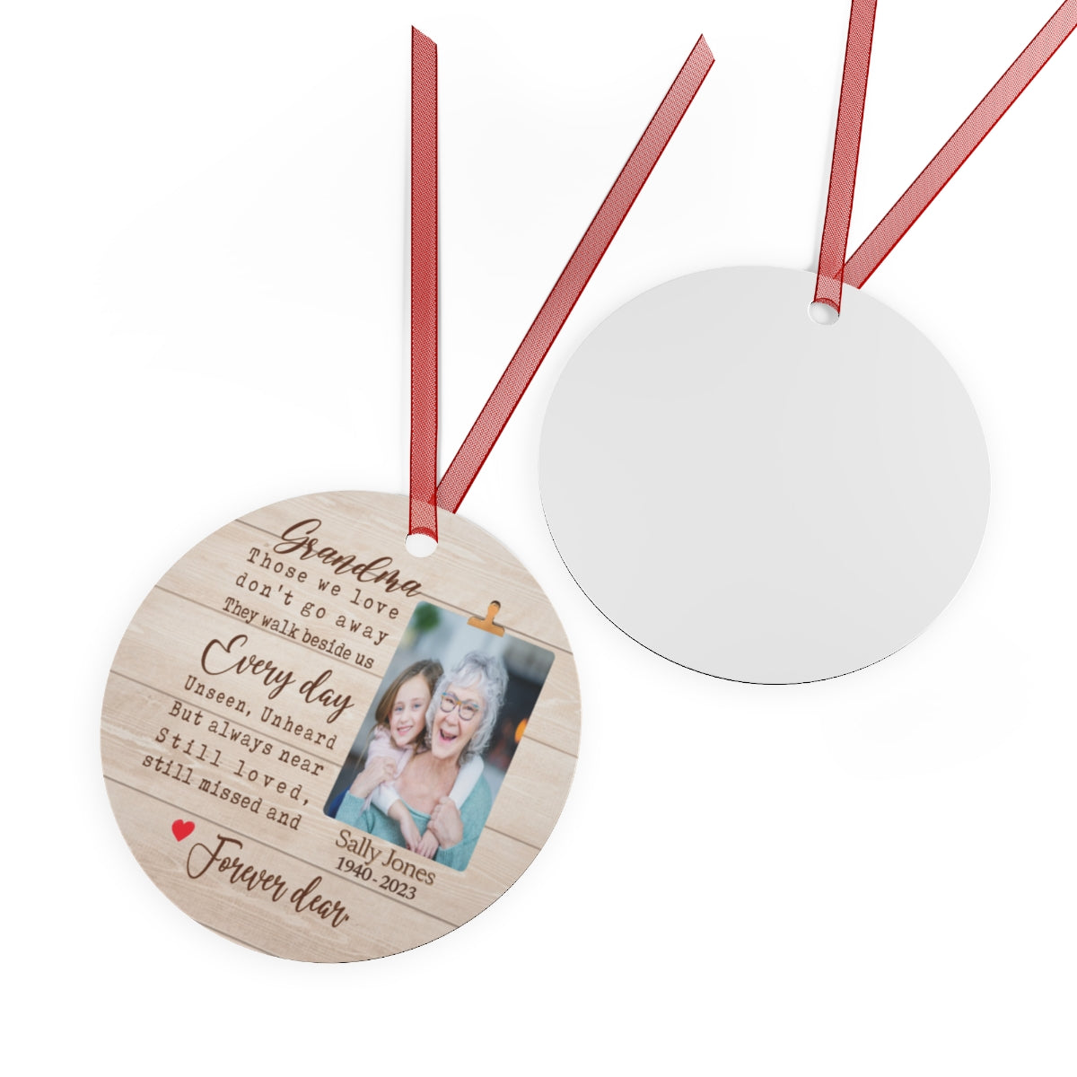 Personalized Grandma In Remembrance Ornament and Plaque
