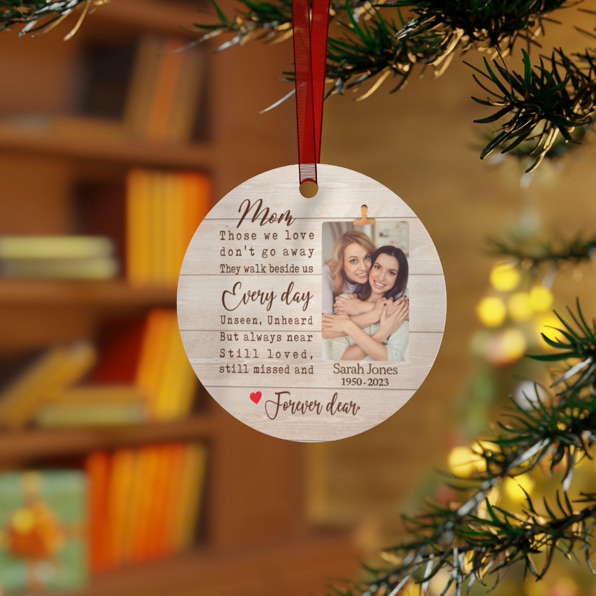 Personalized Mom In Remembrance Ornament