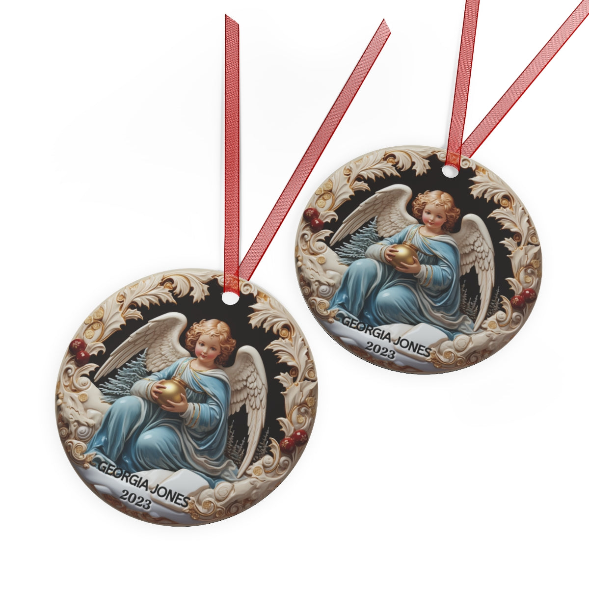 Personalized 3D Angel Ornament