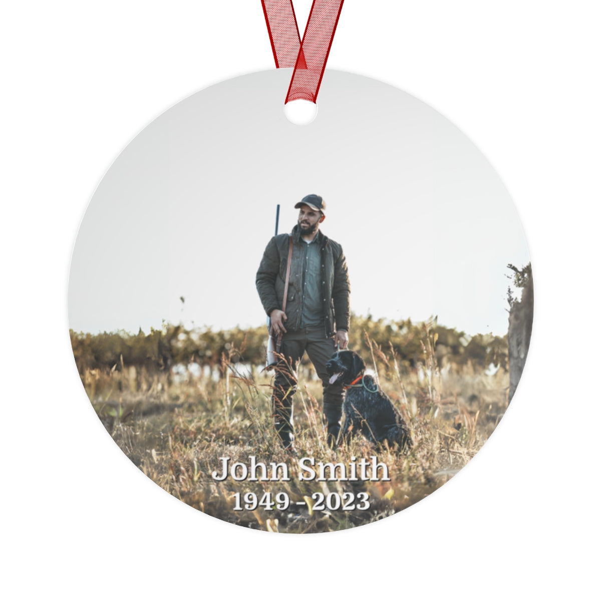 Personalized Dad Hunting in Heaven Remembrance Ornament