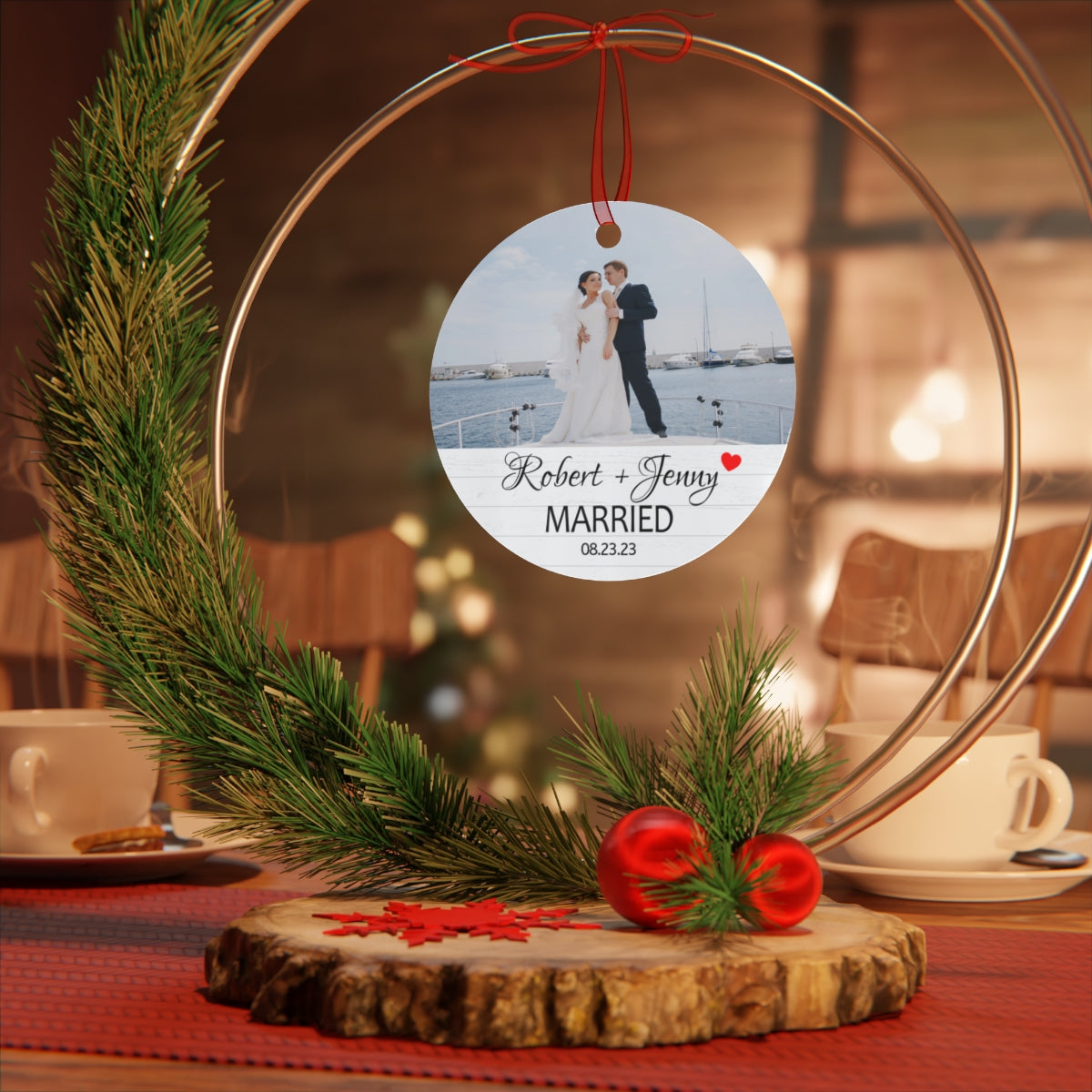 Mr and Mrs Christmas Ornament