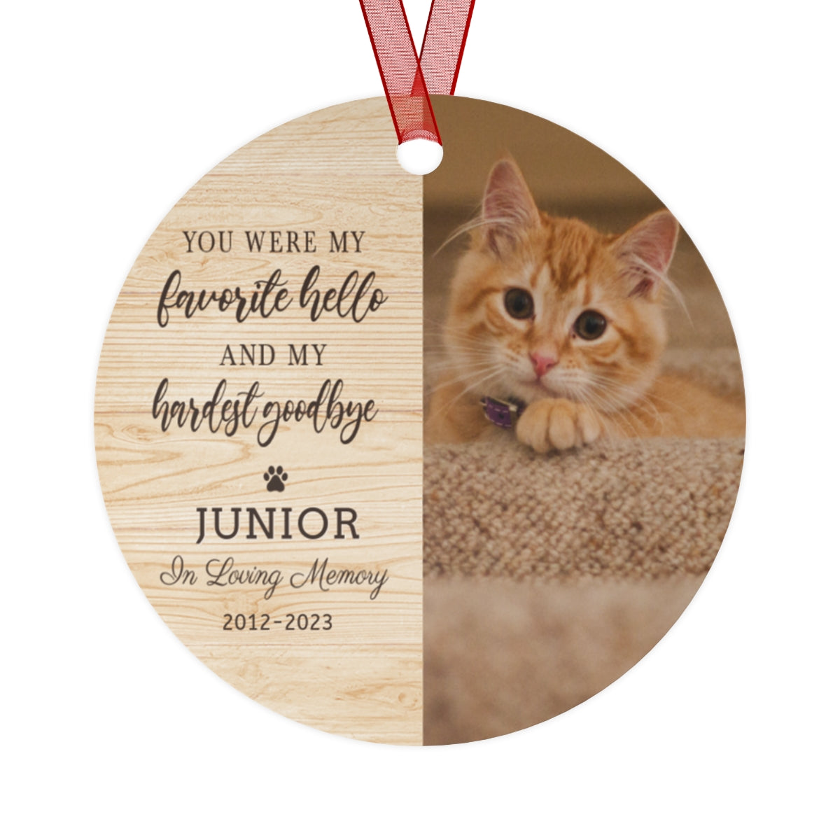 Pet Memorial Christmas Ornament
