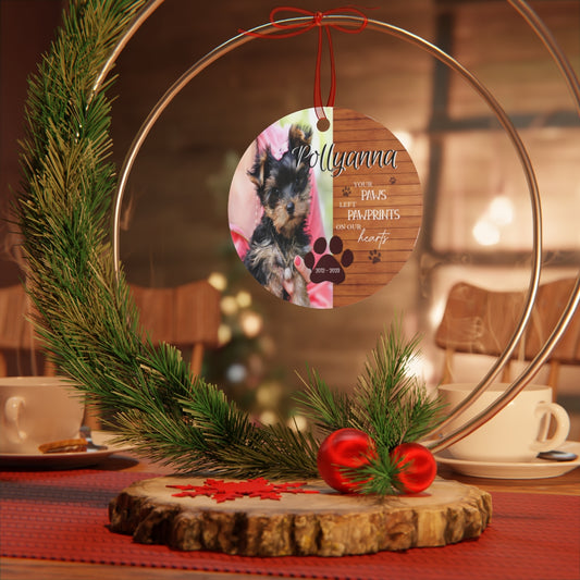 Pet Paws Memorial Christmas Ornament
