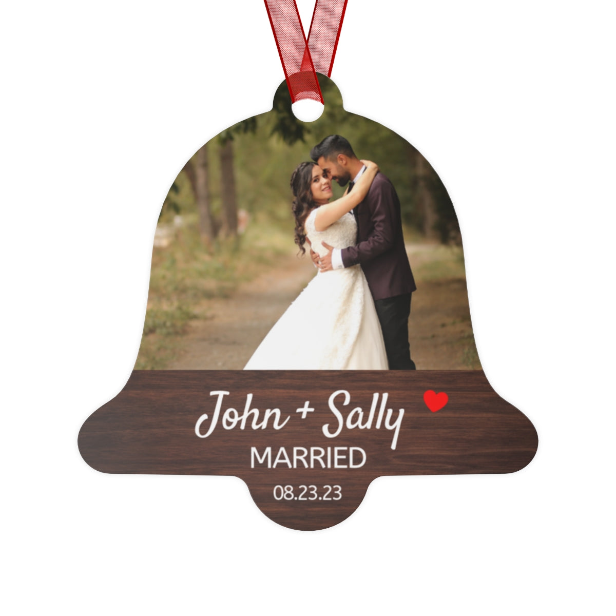 First Christmas Married Picture Ornament