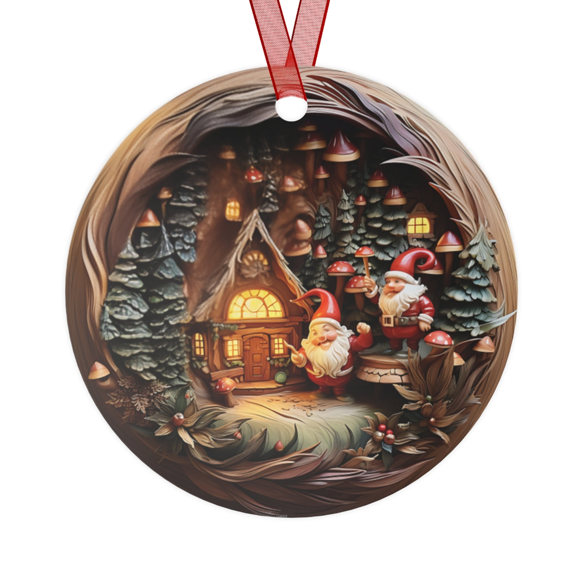 3D Christmas Gnomes Plaque and Ornament