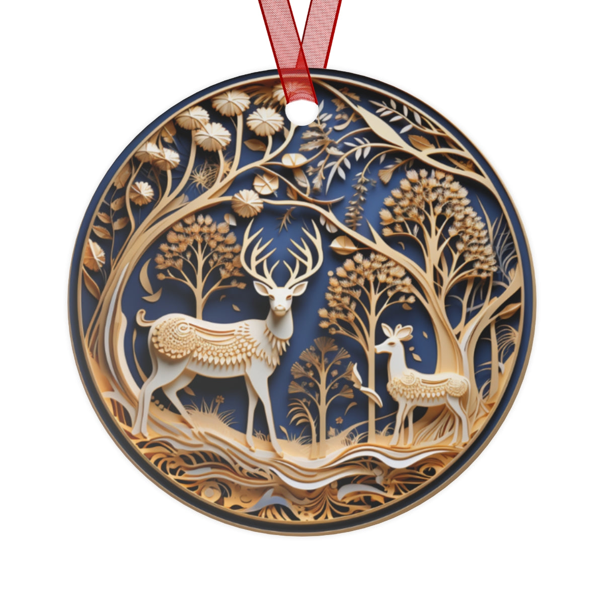 3D Reindeer LED Plaque or Double Sided Ornament