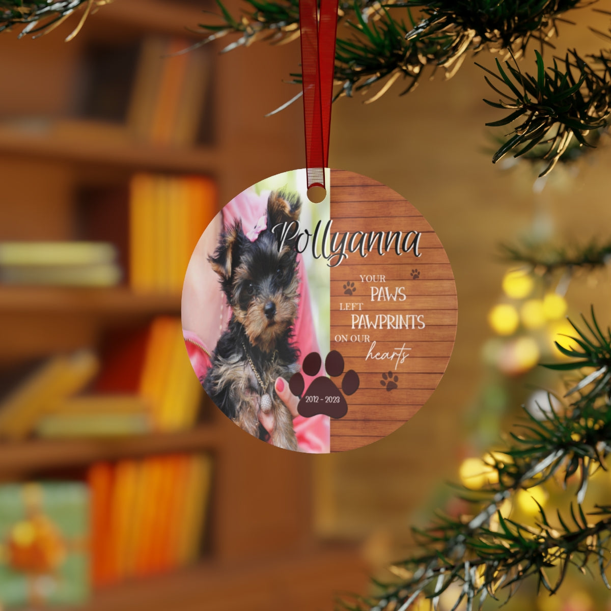 Pet Paws Memorial Christmas Ornament