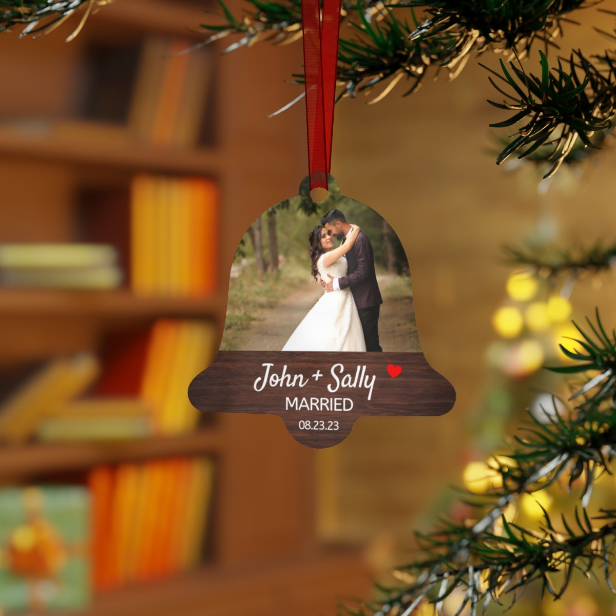 First Christmas Married Picture Ornament