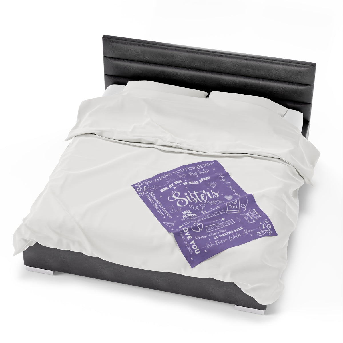 Purple Thank You Sister Velvet Soft Blanket