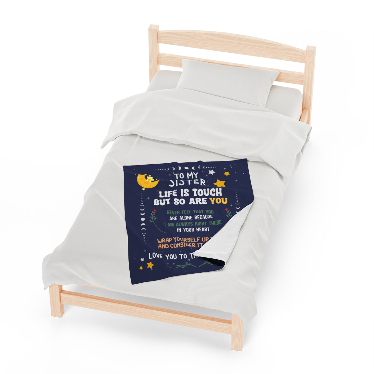 Love You to The Moon and Back Sister Blanket