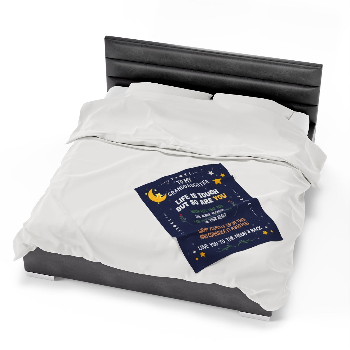 Granddaughter Life is Tough Velvet Soft Blanket