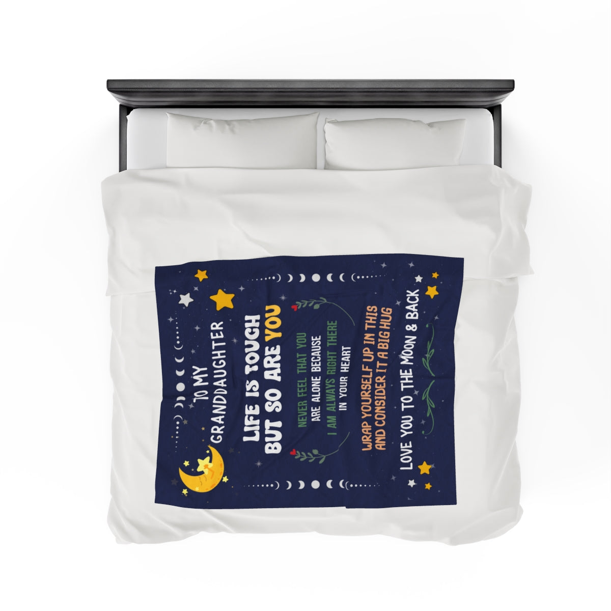 Granddaughter Life is Tough Velvet Soft Blanket