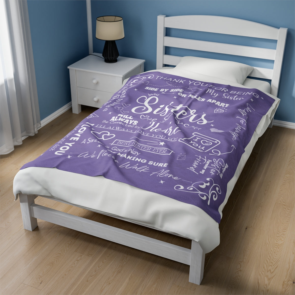 Purple Thank You Sister Velvet Soft Blanket