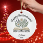 Happy Retirement Ornament – Personalized Retirement Gift – A New Chapter Begins Keepsake, Coworker Gift, Boss Gift, Employee Gift, Christmas