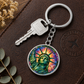 Statue of Liberty Necklace or Keychain, Stained Glass Style New York City NYC Travel Souvenir Gift