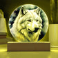 White Wolf Plaque Gift