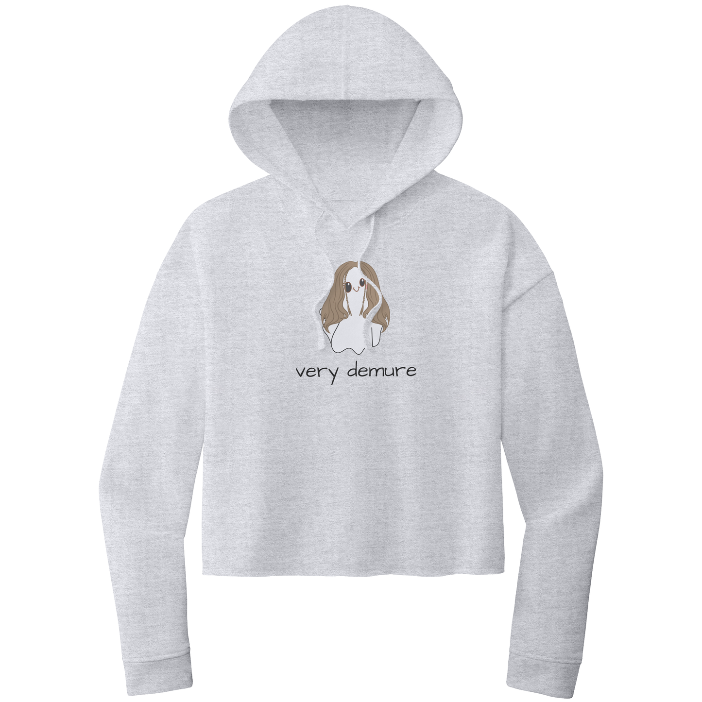 Demure Ghost Croptop Hoodie