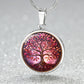 Pink Tree of Life Pendant Necklace