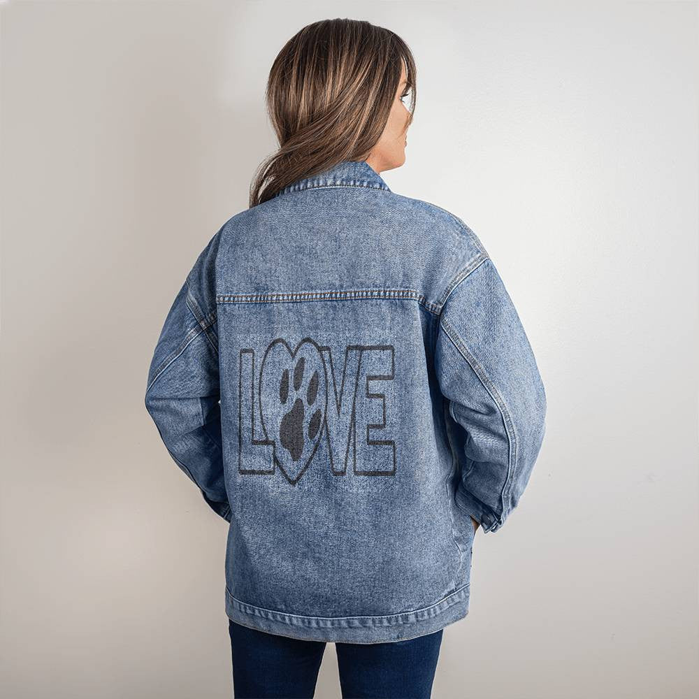 Custom Dog Love Denim Jacket