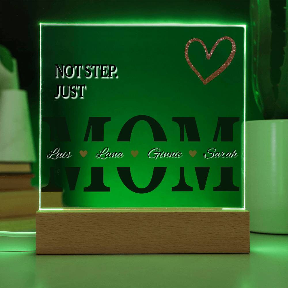 Personalized Just Mom Plaque