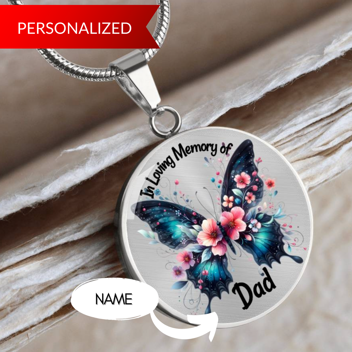 Personalized Loss of Father Necklace