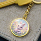 Cute Bunny Necklace or Keychain, Easter Bunny Jewelry, Pastel Rabbit Pendant for Teen Girl, Easter Basket Stuffer Gift