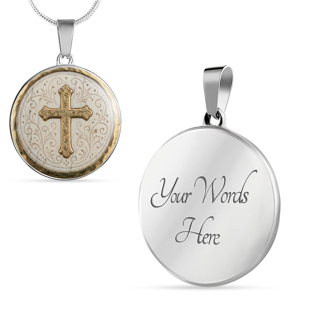 Ornate Cross Necklace or Keychain, Catholic Necklace for Women, Christian Jewelry Gift, Elegant Religious Pendant Gift
