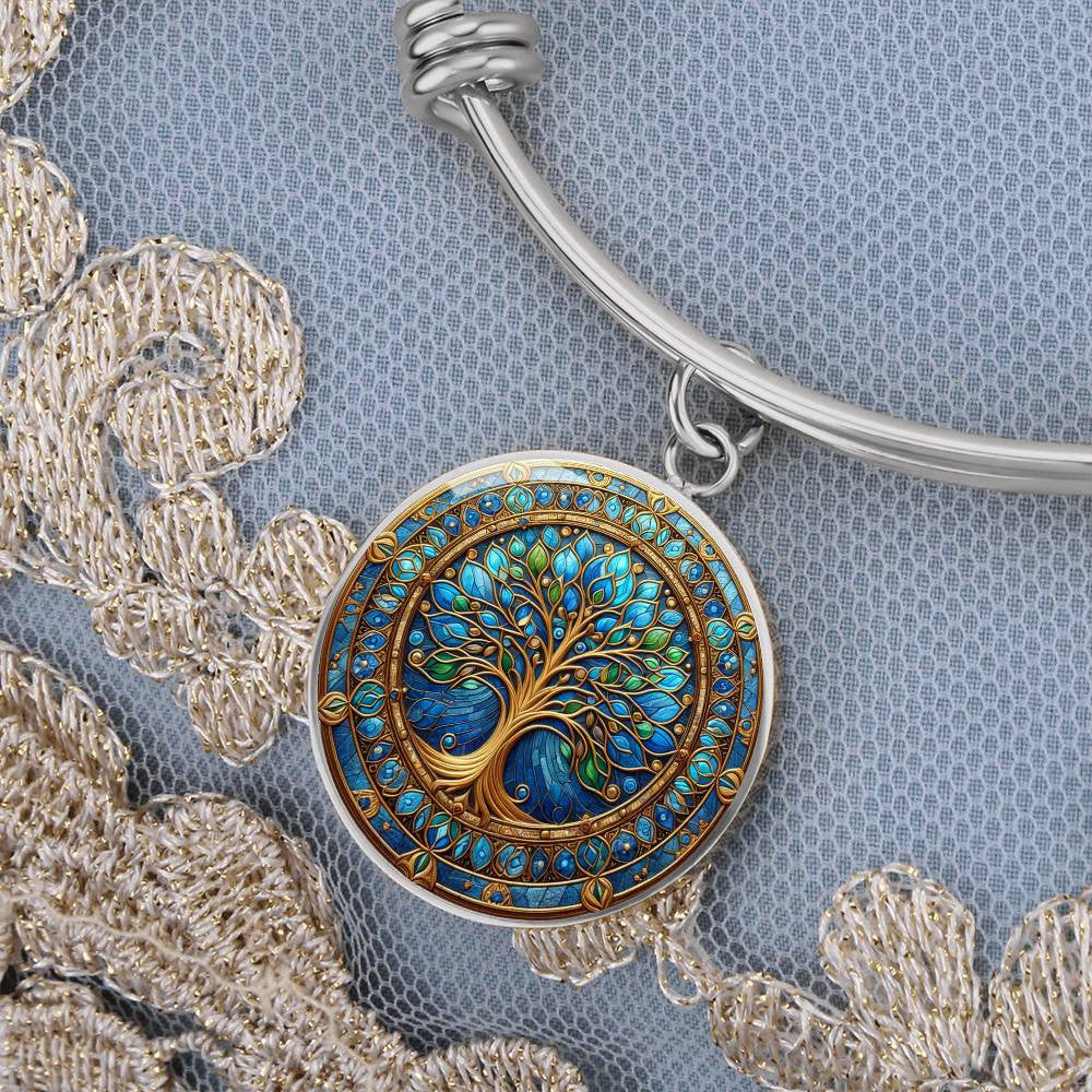 Stained Glass Tree of Life Necklace and Bracelet