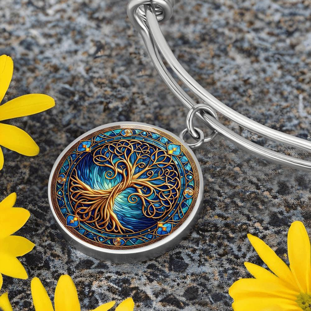 Stained Glass Tree of Life Necklace