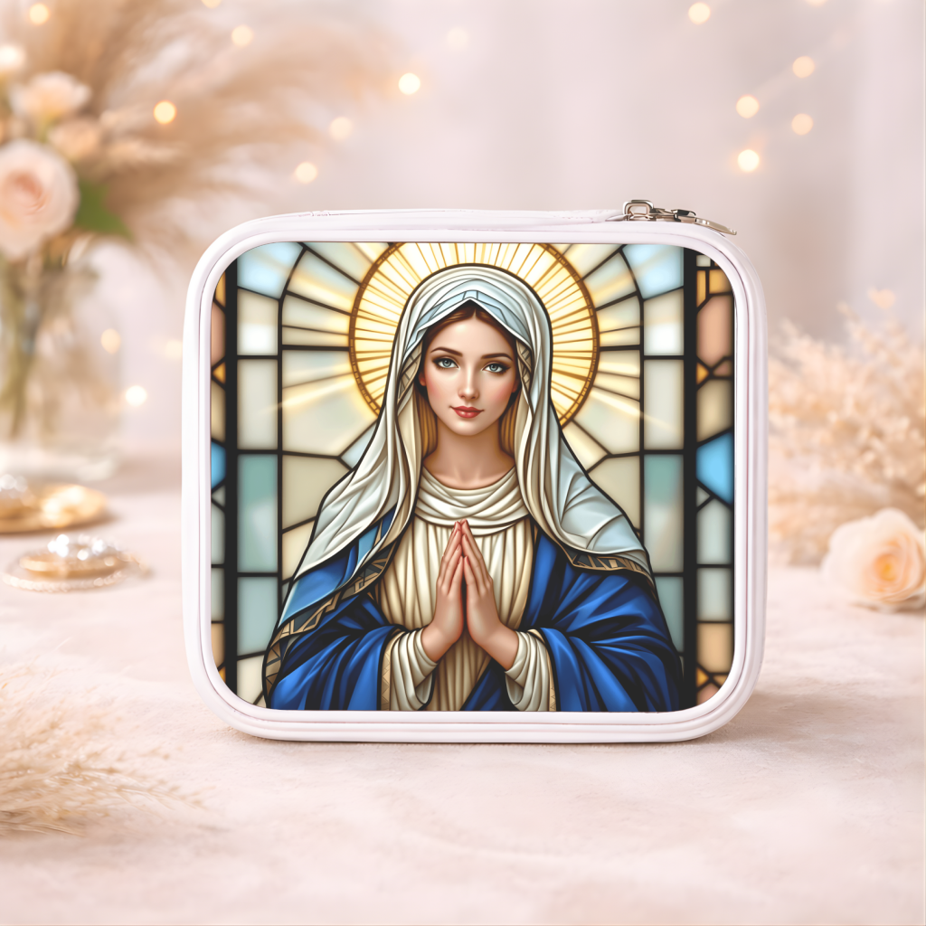 Virgin Mary Necklace or Keychain, Catholic Necklace for Women, Marian Jewelry Gift, Christian Gift for Her, Religious Pendant