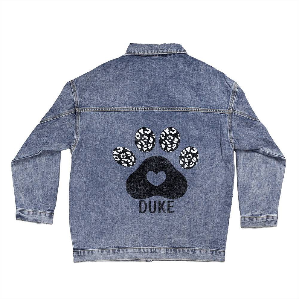 Personalized Custom Paw Denim Jacket