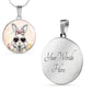 Cute Bunny Necklace or Keychain, Easter Bunny Jewelry, Rabbit Necklace for Teen Girl, Easter Basket Stuffer Gift