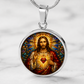 Sacred Heart of Jesus Necklace or Keychain, Catholic Necklace, Christian Jewelry, Religious Keepsake Gift